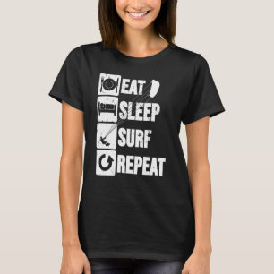 T-shirt Mangez Sleep Kitesurf Répétez Kitesurf Kite Surfer