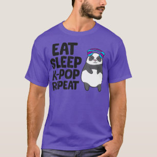 T-shirt Mangez Sleep KPop Répéter Funny Panda K Pop Music