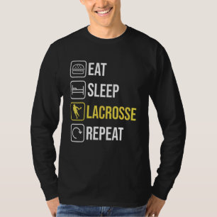 T-shirt Mangez Sleep Lacrosse Répétez Femmes Hommes Ados G