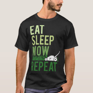 T-shirt Mangez Sleep Mow Répéter Funny Grass Coupe Paysage