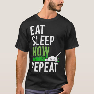 T-shirt Mangez Sleep Mow Répéter Funny Grass Maillot Paysa