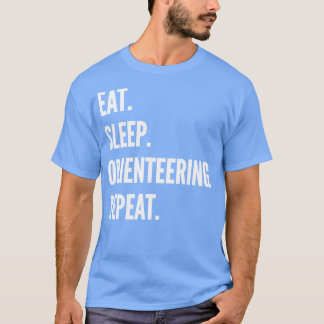 T-shirt Mangez Sleep Orienteering Répétez le cadeau de pas