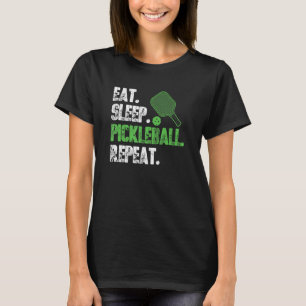 T-shirt Mangez Sleep Pickleball Répéter -Drôle Ensemble de