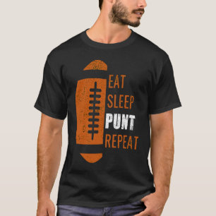 T-shirt Mangez Sleep Punt Répéter Funny Football Hommes Fe