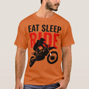 T-shirt Mangez Sleep Ride Motocross Moto Sport Pop Art