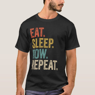 T-shirt Mangez Sleep Row Répéter Funny Rowing Paddling Oar