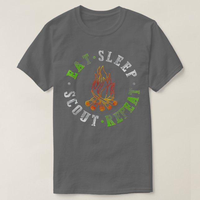 T-shirt Mangez Sleep Scout Répéter Camping Scouting Lover (Design devant)