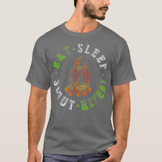 T-shirt Mangez Sleep Scout Répéter Camping Scouting Lover