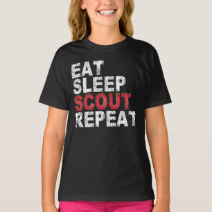 T-shirt Mangez Sleep Scout Répéter Funny Scouting Outdoor
