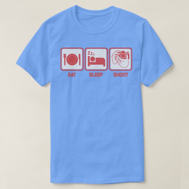 T-shirt Mangez Sleep Shoot Funny Photographe 1 (Design devant)