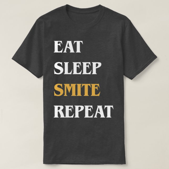 T-shirt Mangez Sleep Smite Répéter Funny Paladin (Design devant)