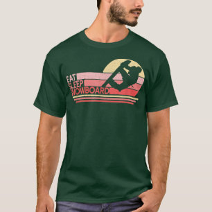 T-shirt Mangez Sleep Snowboard Girl Femme Snowboarder Snow