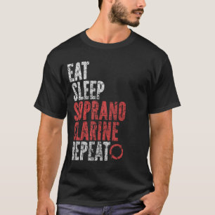 T-shirt Mangez Sleep Soprano clarine Répéter