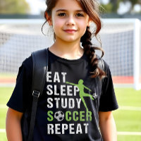 Mangez Sleep Study Soccer Répéter Girls Soccer Pla