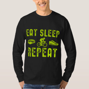 T-shirt Mangez Sleep Swim Vélo Run Répéter