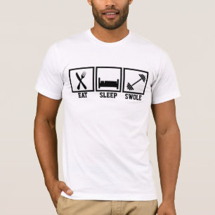 T-shirt Mangez Sleep Swole Lift Weights Gym entraînement