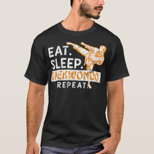 T-shirt Mangez Sleep Taekwondo Répéter Taekwondo