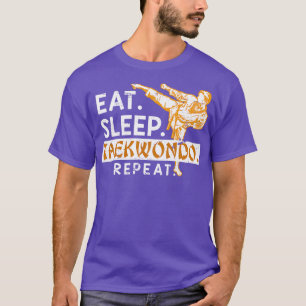 T-shirt Mangez Sleep Taekwondo Répéter Taekwondo