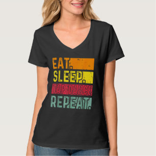 T-shirt Mangez Sleep Tap Dance Répétée Danseuse Retro Vi