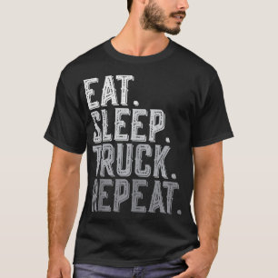 T-shirt Mangez Sleep Truck Répéter Funny Trucker Conducteu