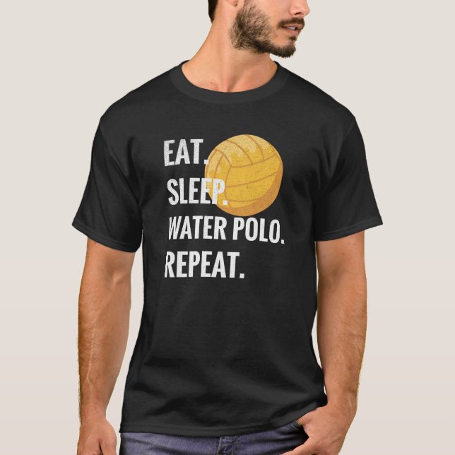 T-shirt Mangez Sleep Water Polo Répétez Water Polo Player  (Devant)