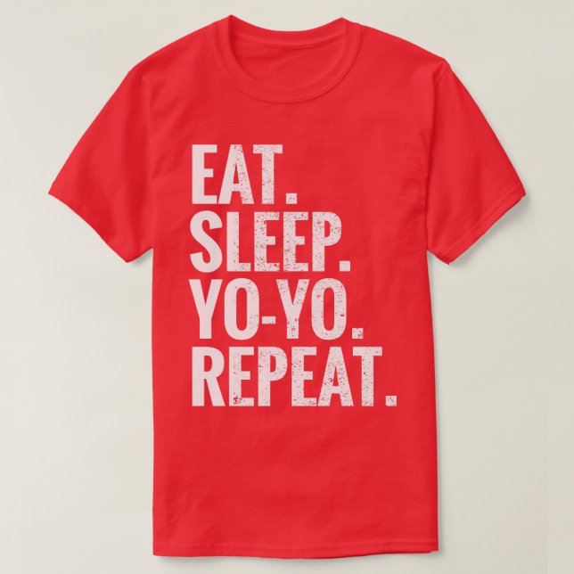 T-shirt Mangez Sleep Yo Yo Répéter (Design devant)