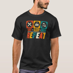 T-shirt Mangez Sleep Zookeeper Répéter Animal Keeper Zoolo