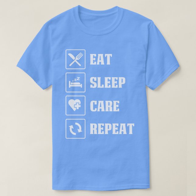 T-shirt Mangez Soins du sommeil Répétez Docteur Docteur Do (Design devant)