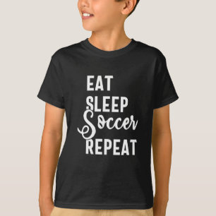 T-shirt mangez sommeil soccer répéter