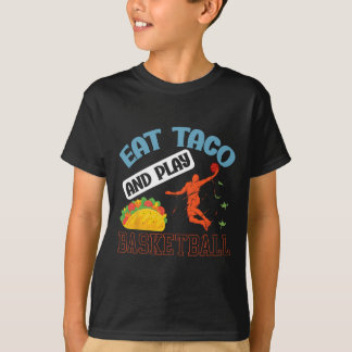 T-shirt Mangez Taco Et Jouez Bysketbyll Mexico Cinco De Ma