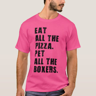 T-shirt Mangez Tous Les Pizzas Animaux Tous Les Boxers Adb