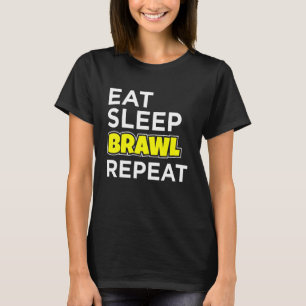 T-shirt Mangez un Brawl de Sommeil Répétez Gamer Gaming Br