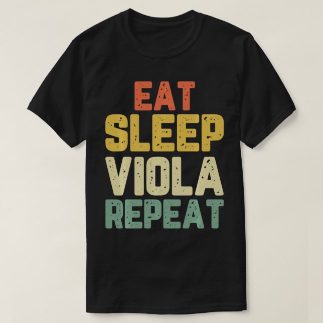 T-shirt Mangez Viola de sommeil Répéter Lecteur Violeur Vi (Design devant)