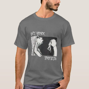 T-shirt Mangez vos protéines drôle fitness gym attaque Oni