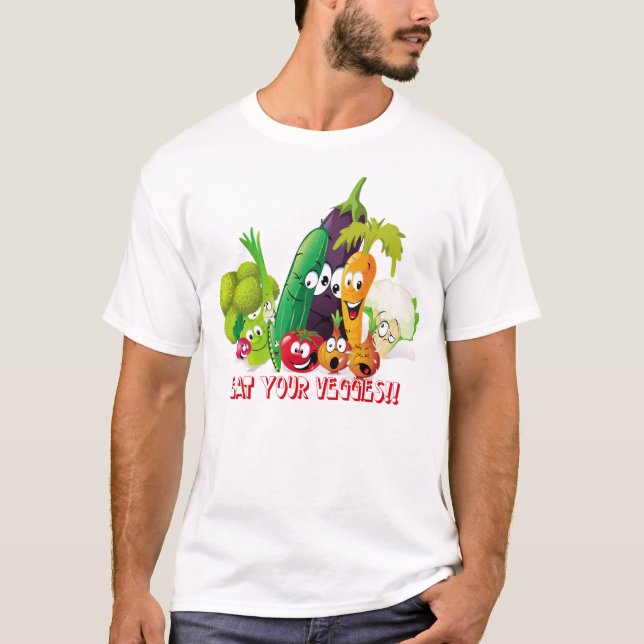 T-shirt Mangez votre chemise de légume (Devant)