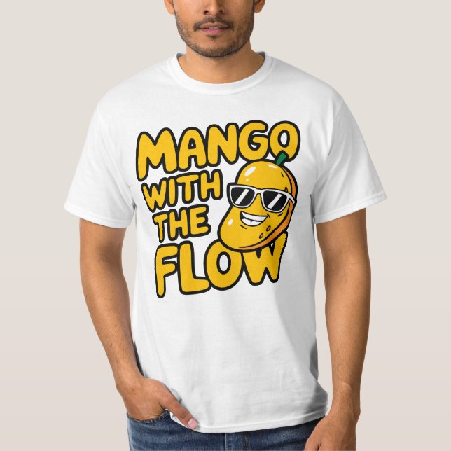 T-shirt Mango avec le flux - Amusant, cool & jeu de mots s (Devant)