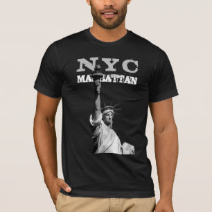 T-shirt Manhattan Liberty Statue New York City Nyc Hommes