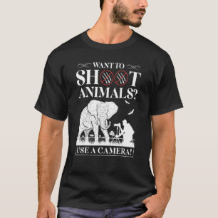 T-shirt Manifestation contre la chasse Photographe animali