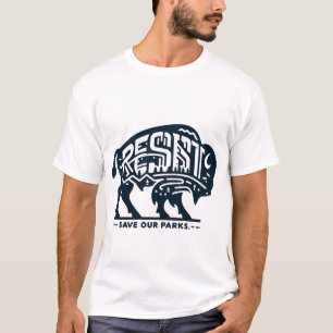 T-shirt Manifestation contre le bison sauvage - Sauvez nos