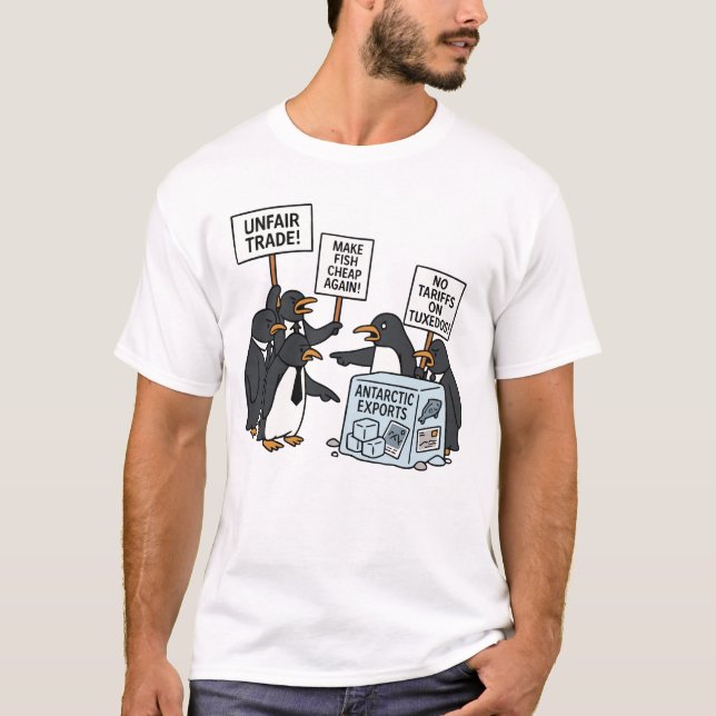 T-shirt Manifestation contre les tarifs douaniers Drôle Pe (Devant)