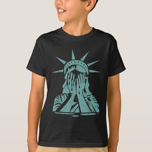 T-shirt Manifestation De Pleurage Statue De La Liberté (Devant)