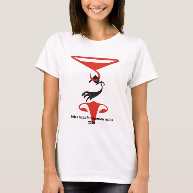 T-shirt Manifestation féminine polonaise (Devant)