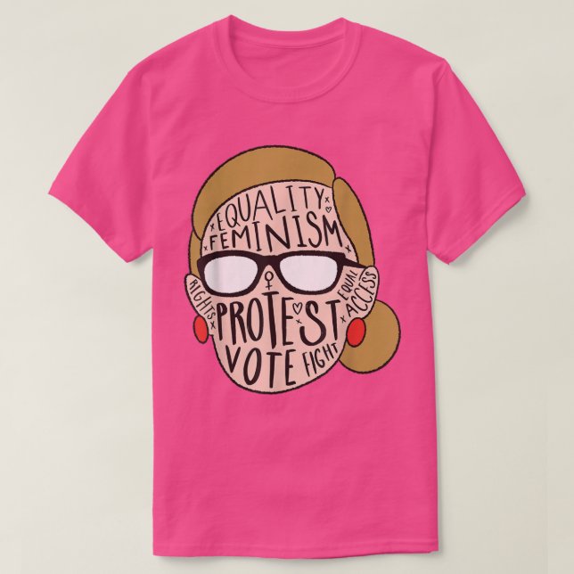 T-shirt Manifestation pour l'égalité féministe Droit de vo (Design devant)