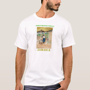 T-shirt Manioc battant de femme jamaïcaine à la ferme
