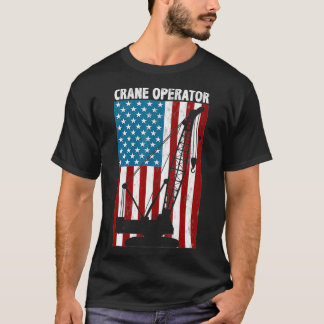 T-shirt Manipulateur de grue Hook Patriotic American USA