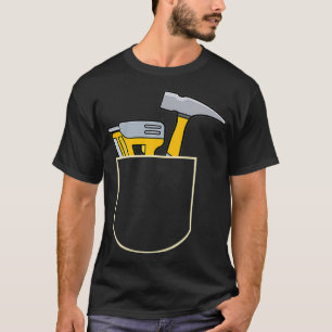 T-shirt Manipuler Mens Drôle Roofer Gun À ongles Dans Le T