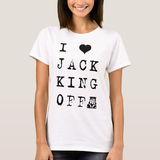 T-Shirt-Männer der Poker-Jack-König-Off Texas T-Shirt (Vorderseite)