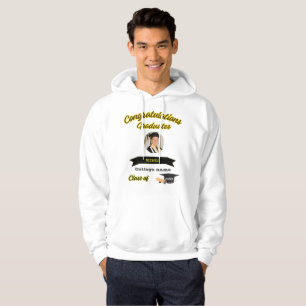 T-Shirt Männer Foto und Name Gratuliere Absolvente Hoodie