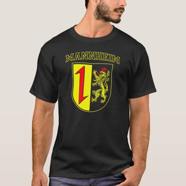 T-shirt Mannheim (écusson) Allemagne (Devant)