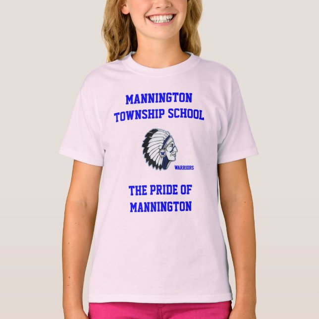 T-SHIRT MANNINGTON ÉCOLE DE TOWNSHIP FILLES TEE - SHIRT RI (Devant)